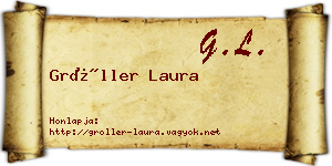 Gröller Laura névjegykártya